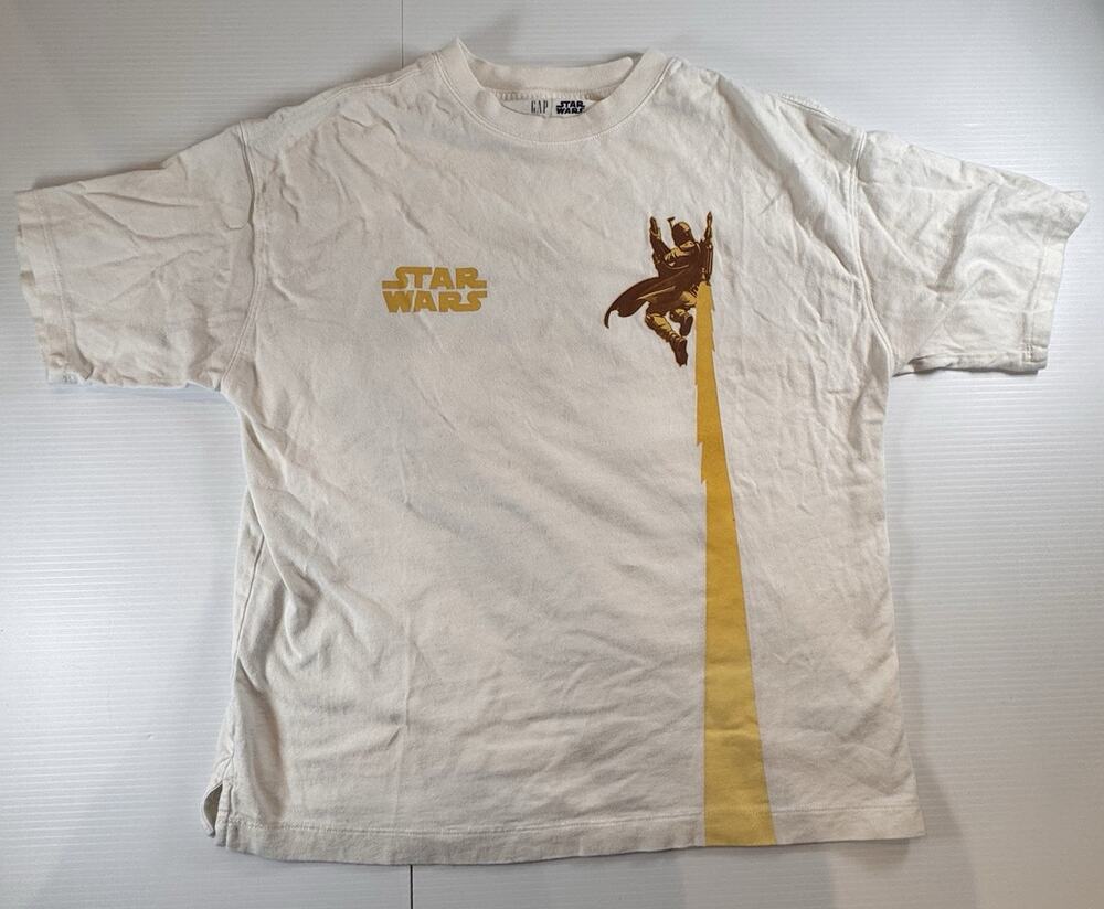 Gap Star Wars Boba Fett Boys XXL 14-16 Jetpack Rocket Trail Graphic Tee Mens XS